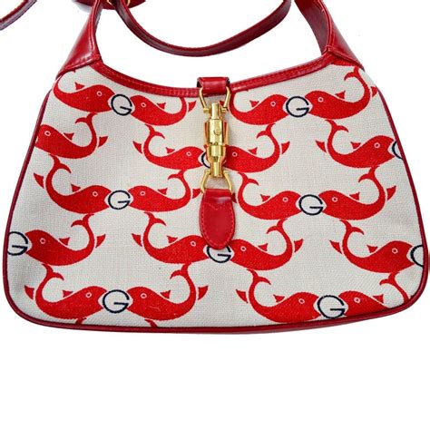 gucci fish print|Gucci black leather handbags.